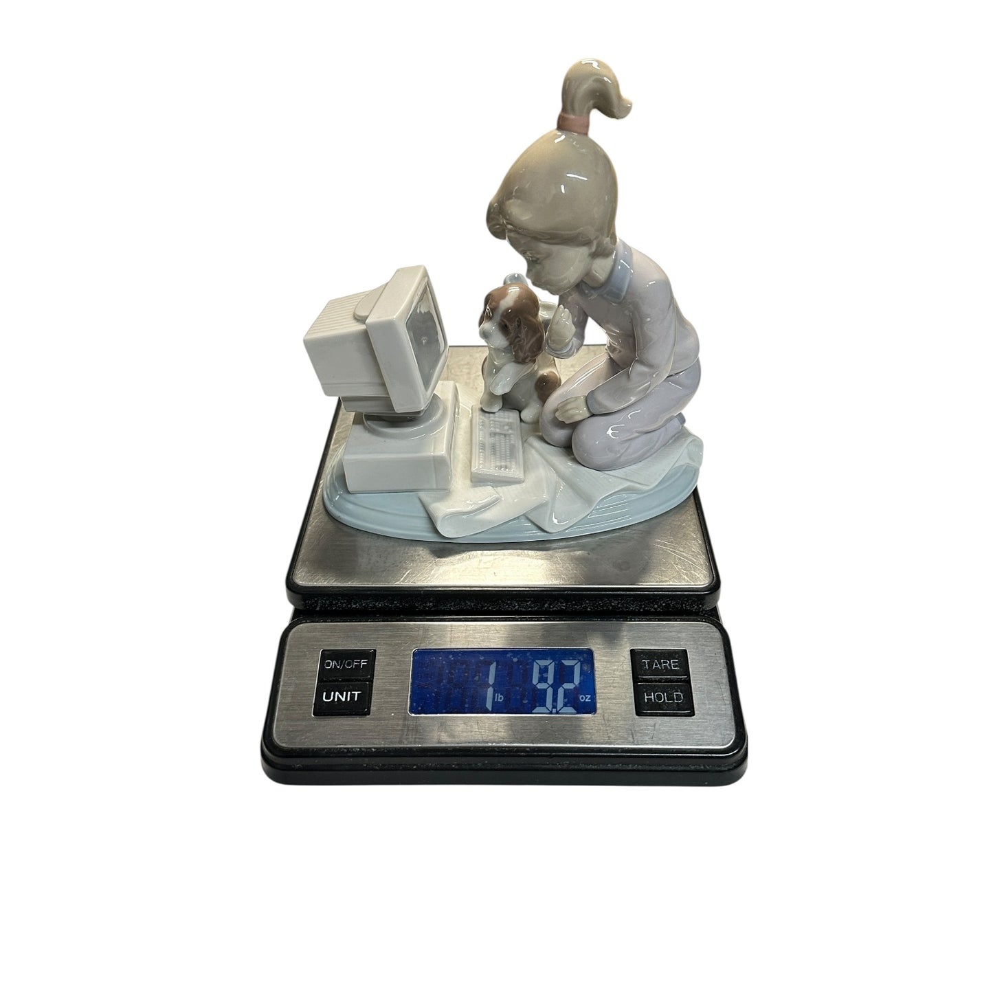 Vintage 1994 Lladró 'My First Computer' #6098 Porcelain Figurine Spain