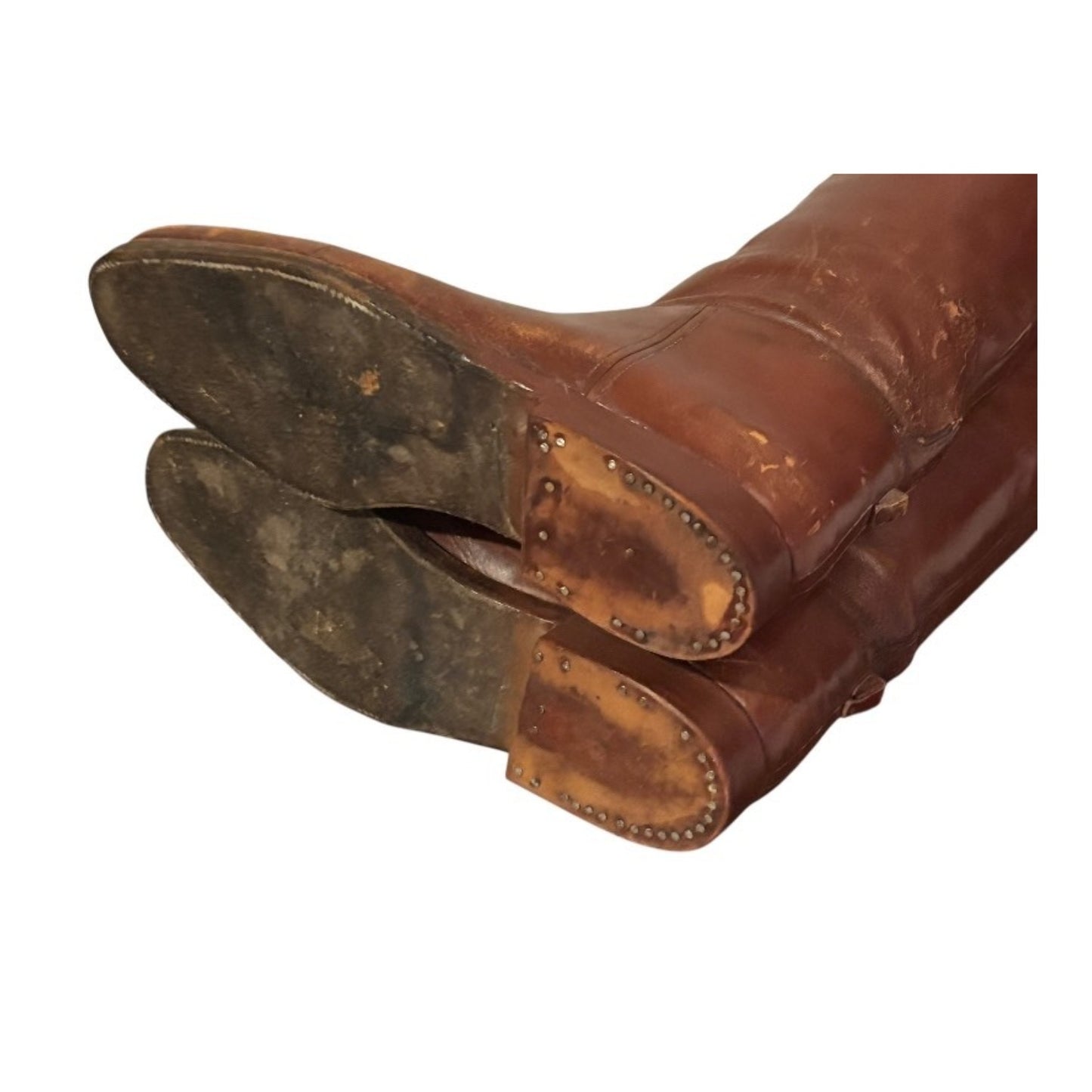 Vintage Maxwell London Leather Riding Boots & Articulated Wood Trees