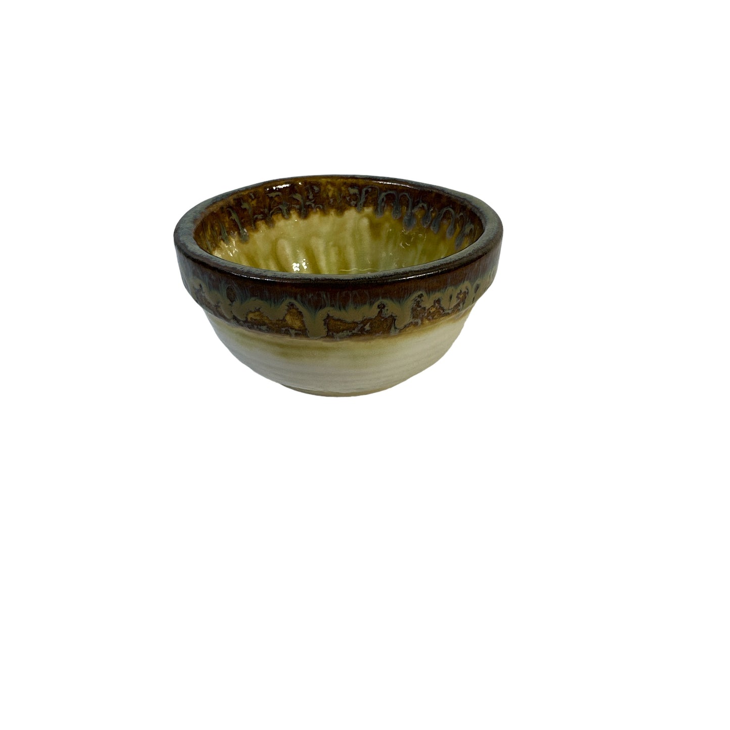 Signed Richie Watts 2003 Seagrove NC Studio Art Pottery Bowl with Crystalline Glaze