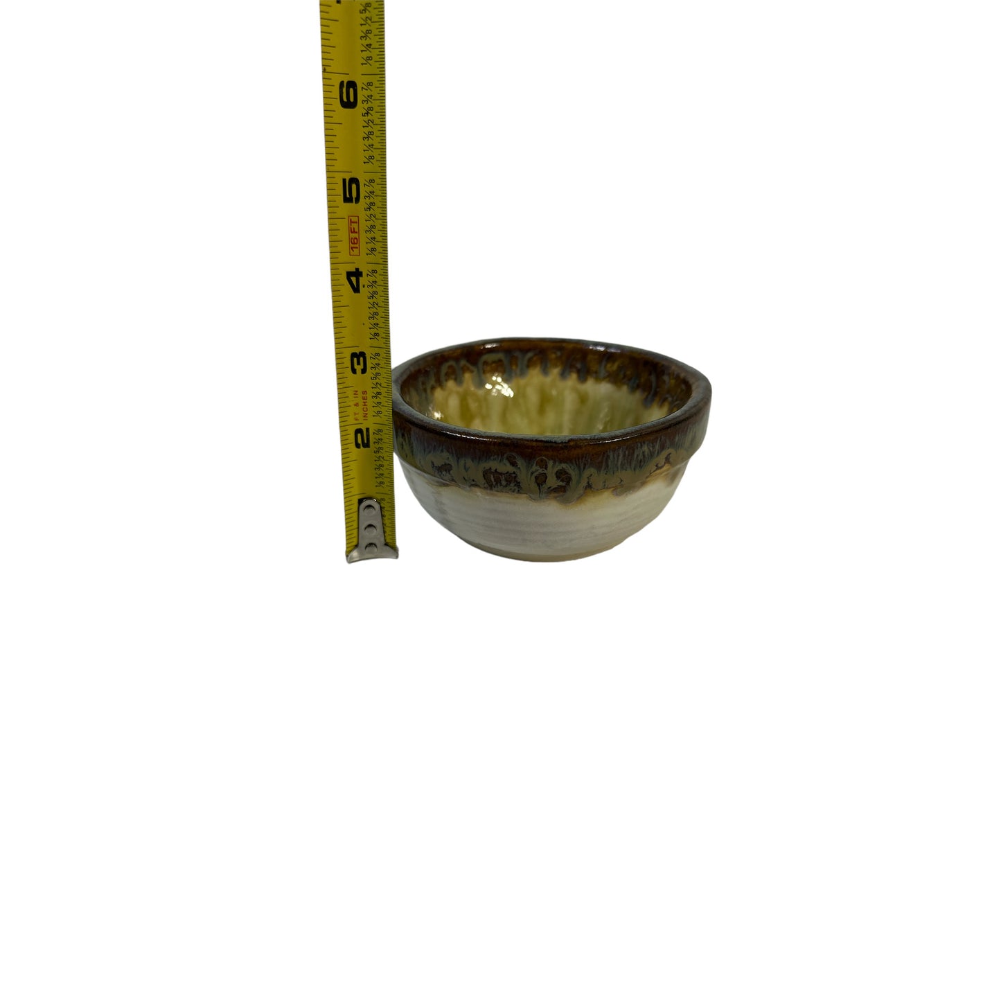 Signed Richie Watts 2003 Seagrove NC Studio Art Pottery Bowl with Crystalline Glaze