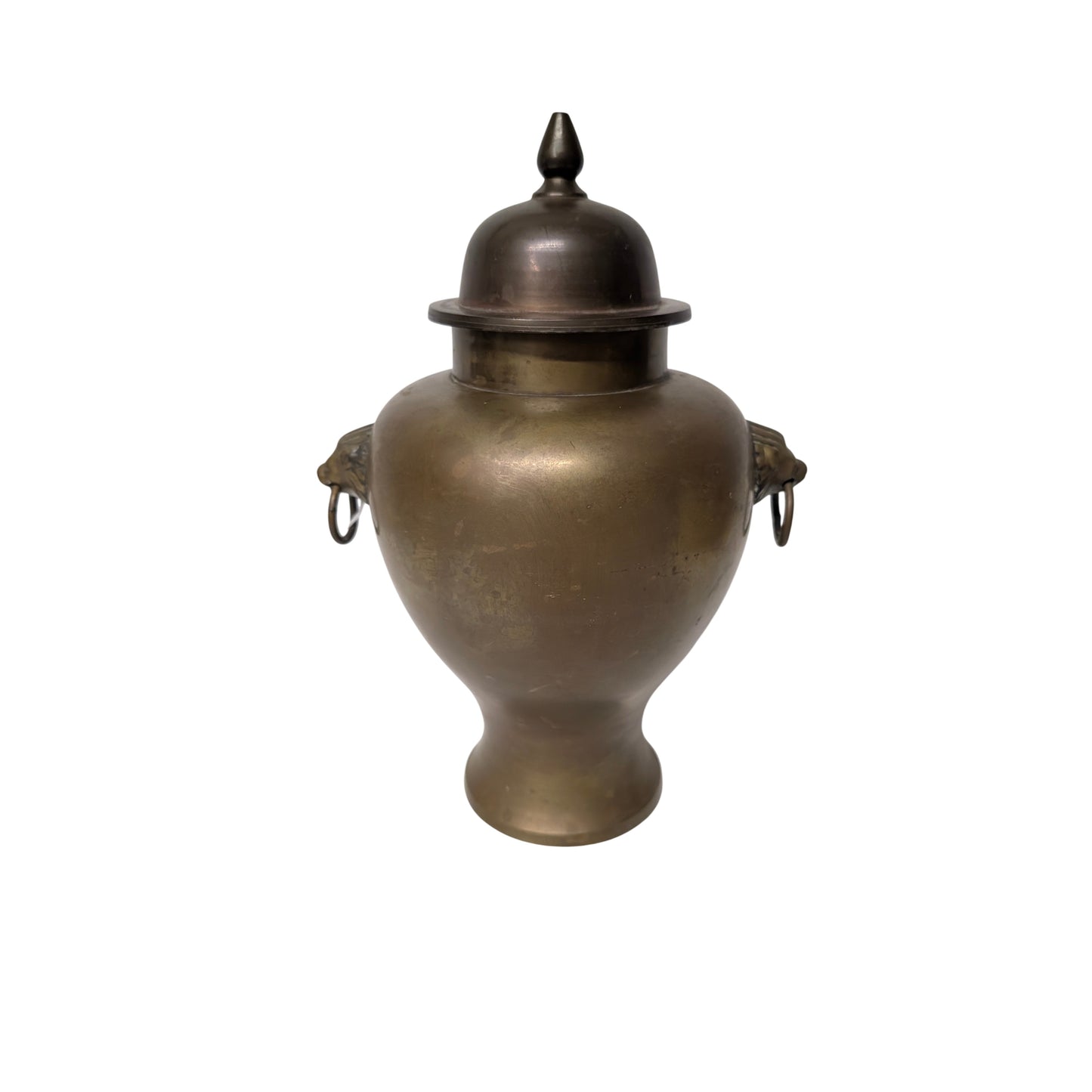 Vintage Brass Lion Head Samovar Urn | Mid-Century Hot Water Drink Dispenser | Made in India Decorative Barware