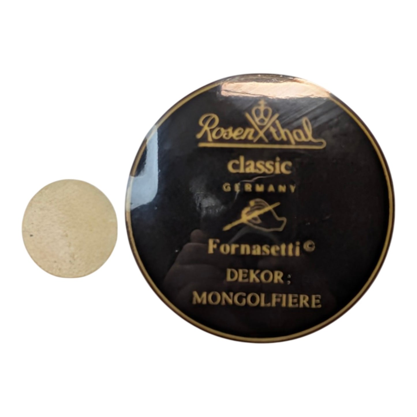 Vintage Rosenthal Fornasetti MONGOLFIERE Lidded Trinket Box German Porcelain Hot Air Balloon Dish