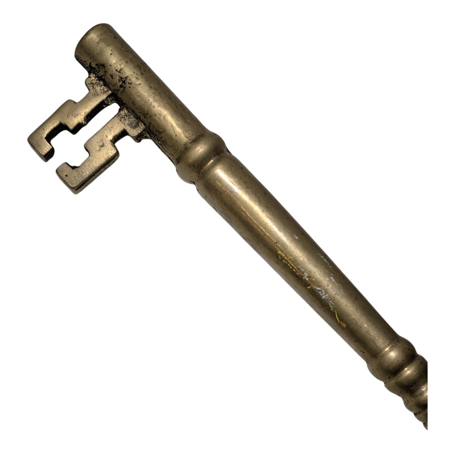 Vintage Jailer's Key Set Large 5.5" Brass Skeleton Keys on Ring Steampunk Prop Industrial Decor