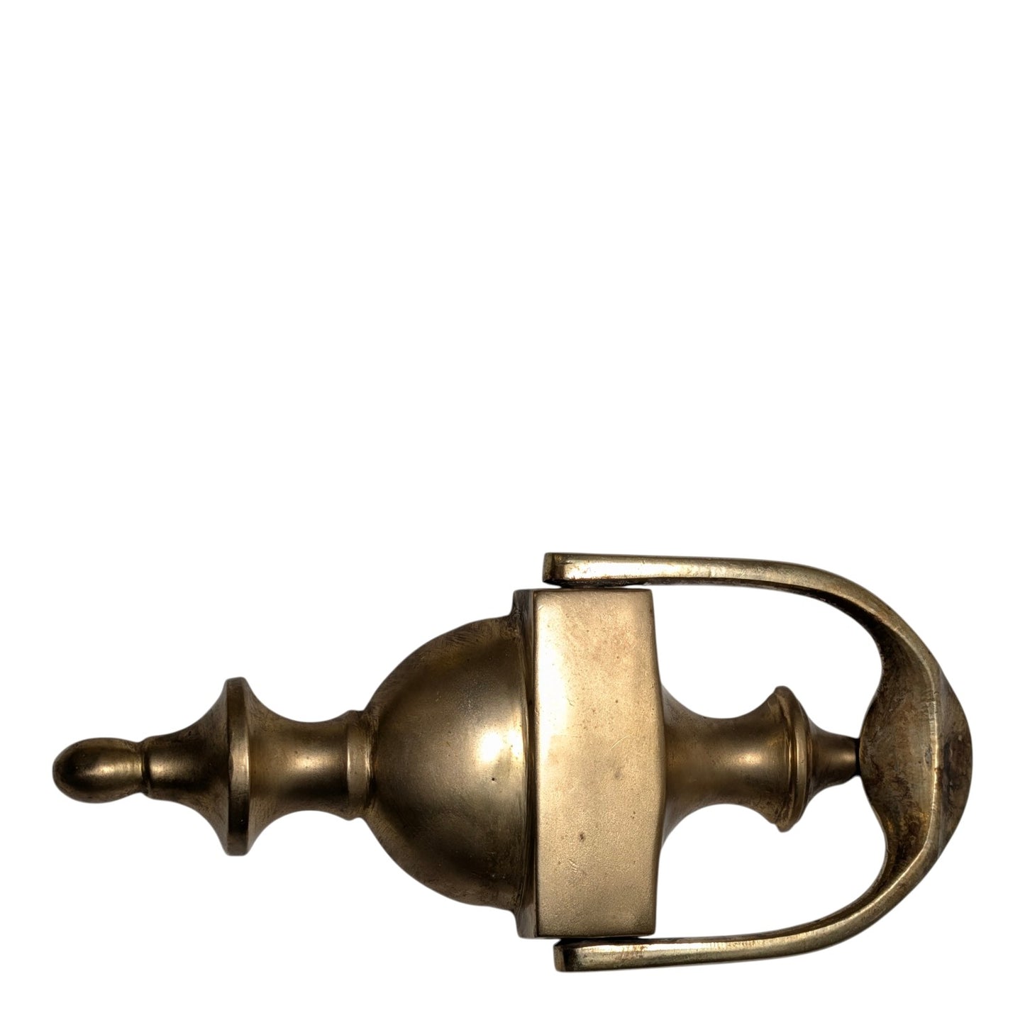 Heavy Solid Brass Door Knocker Vintage 7.5" Urn Neoclassical Federal Style Front Entry Hardware