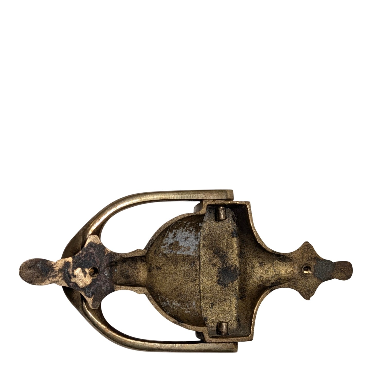 Heavy Solid Brass Door Knocker Vintage 7.5" Urn Neoclassical Federal Style Front Entry Hardware
