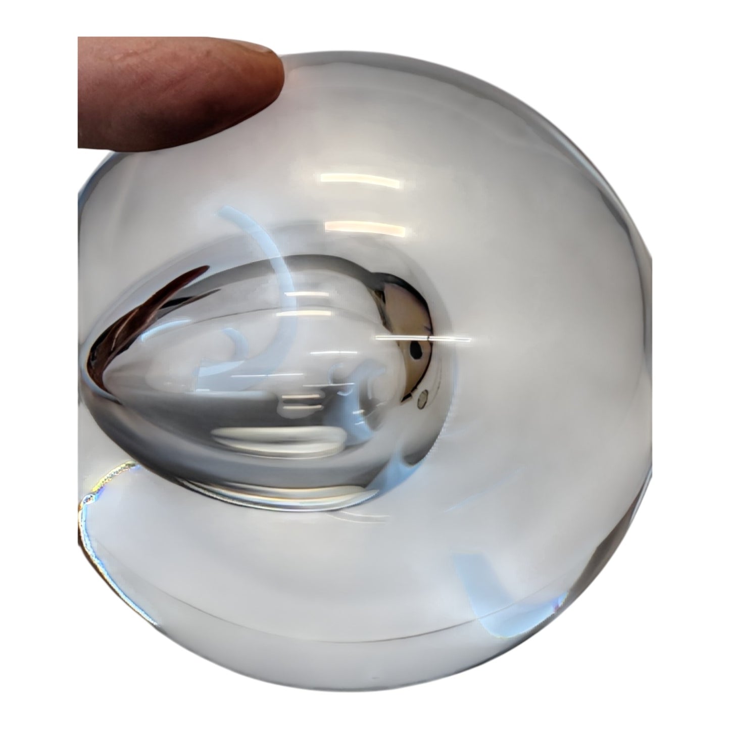 Vintage Orrefors Vicke Lindstrand 'Wish to the Moon' Art Glass Paperweight P 3697-121 MCM Swedish Crystal