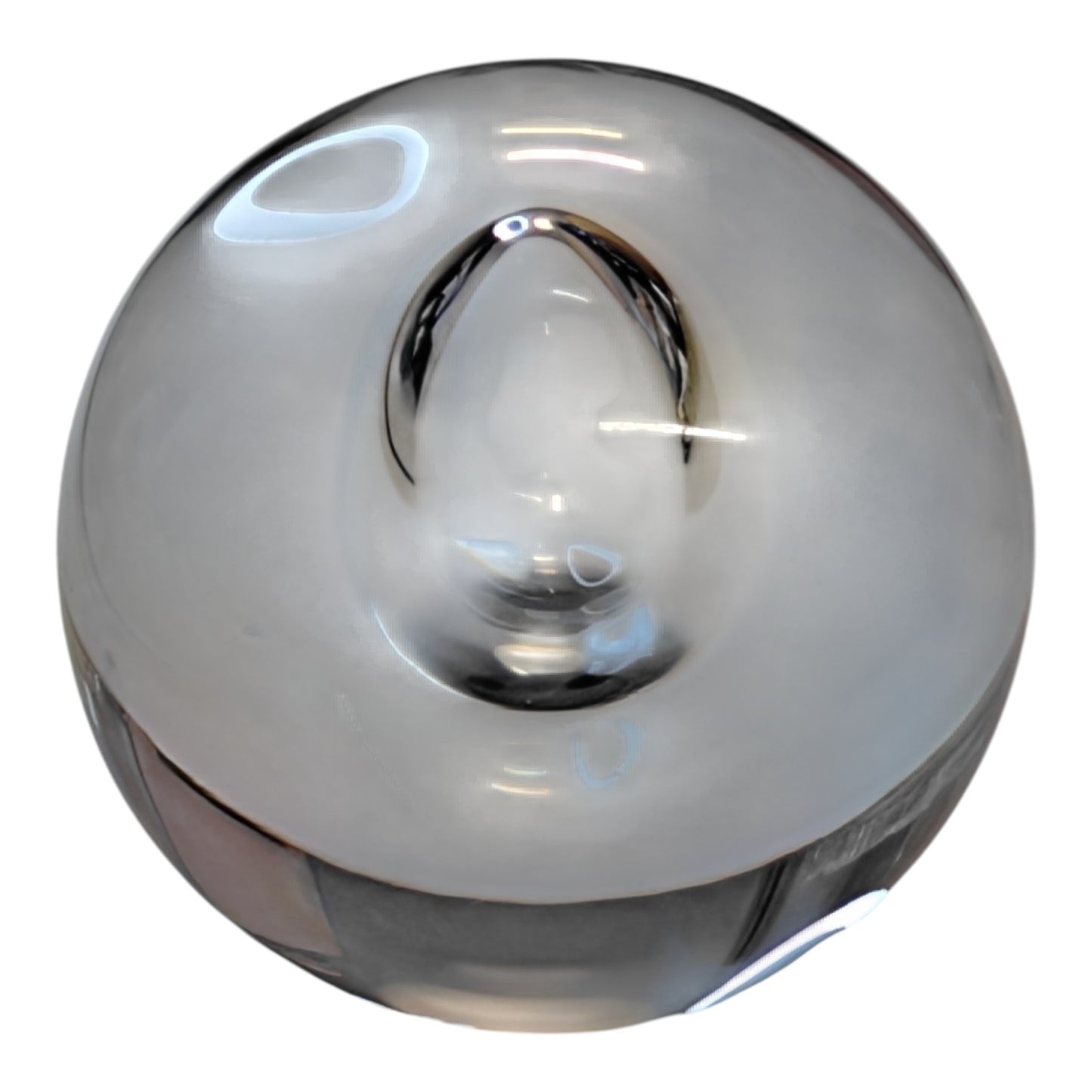 Vintage Orrefors Vicke Lindstrand 'Wish to the Moon' Art Glass Paperweight P 3697-121 MCM Swedish Crystal