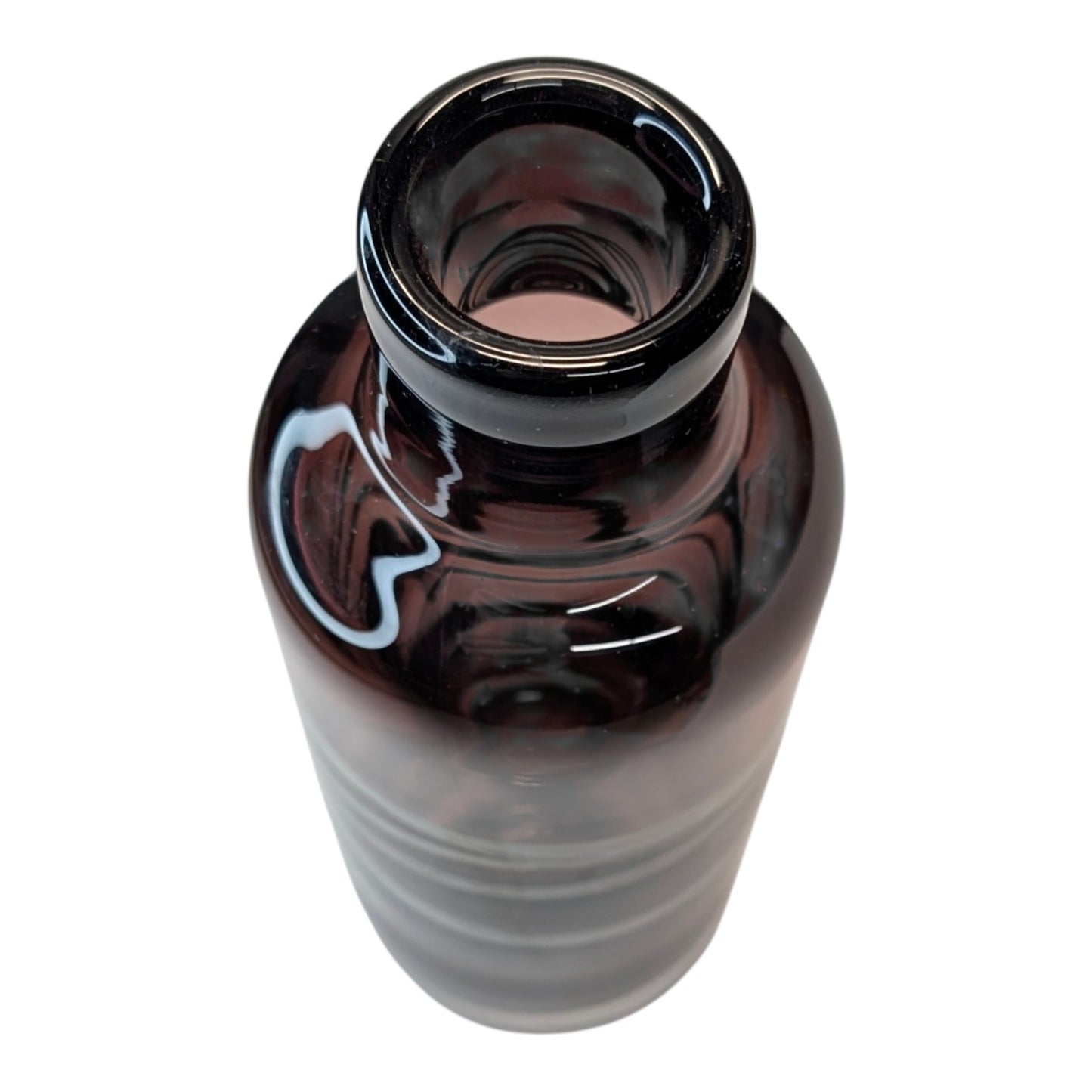 Vintage 1982 Signed Todd Phillips Studio Art Glass Vase Amethyst Purple Abstract Trailing Hand Blown