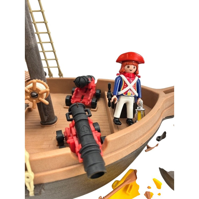 Vintage 1978 Playmobil 3550 Schaper Pirate Ship Set w/ Original Box Incomplete 70s Toy Galleon