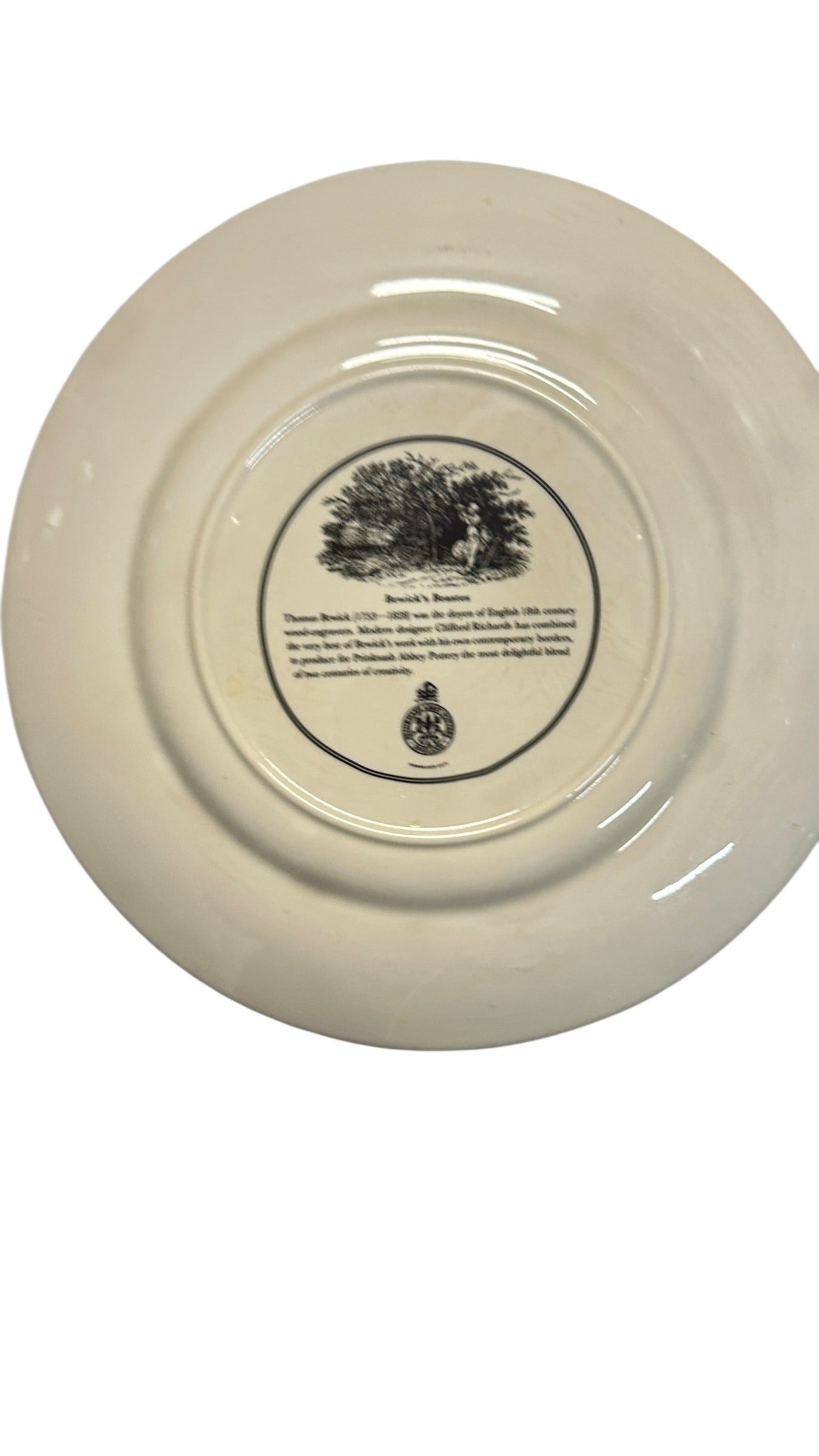 Vintage ABBEY POTTERY Bewick's Beastes TIGER Plate by Clifford Richards 10.5" Maximalist Animal Print Decor Made in England