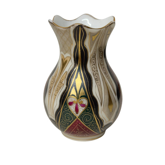 Antique Wiltshaw & Robinson CARLTON WARE Atherstone Vase c.1900 English Art Pottery Gilt Persian Pattern