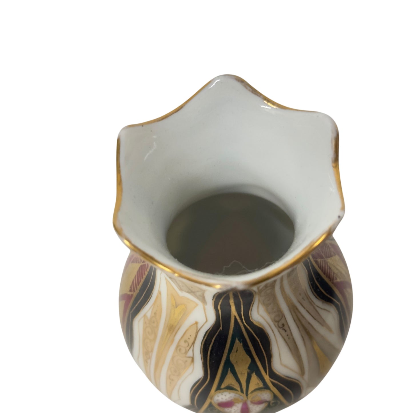 Antique Wiltshaw & Robinson CARLTON WARE Atherstone Vase c.1900 English Art Pottery Gilt Persian Pattern