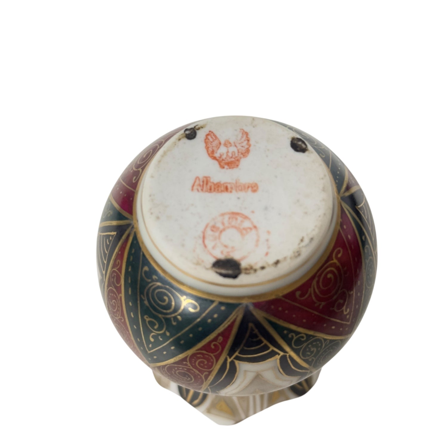 Antique Wiltshaw & Robinson CARLTON WARE Atherstone Vase c.1900 English Art Pottery Gilt Persian Pattern