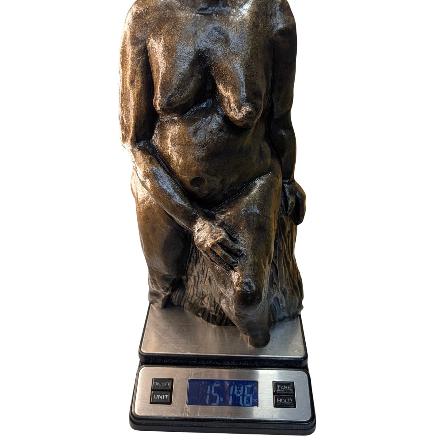 Monumental Brutalist Female Torso Sculpture Heavy Cast Bronze Studio Art Mid-Century Modernist Nude Figure