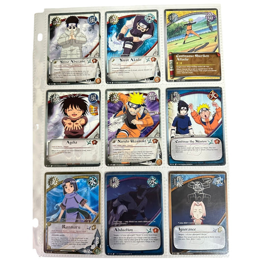 Vintage 2006 Naruto CCG Card Lot | 9pc Early Set Commons | Bandai TCG