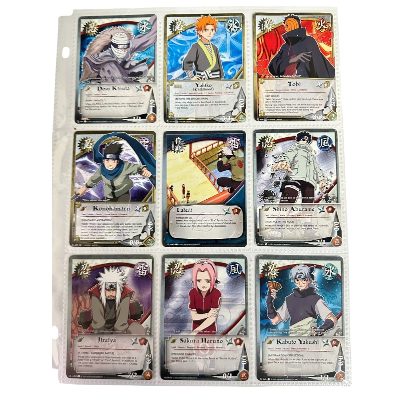 2009 Naruto CCG Super Rare Lot Jiraiya Tobi Yahiko Tales of Gallant NM