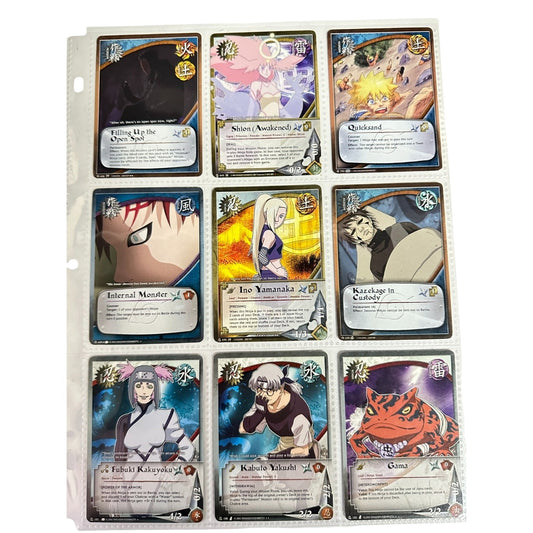 Naruto CCG Super Rare Foil Lot Shion Ino Gaara Vintage Bandai 2008 TCG Cards