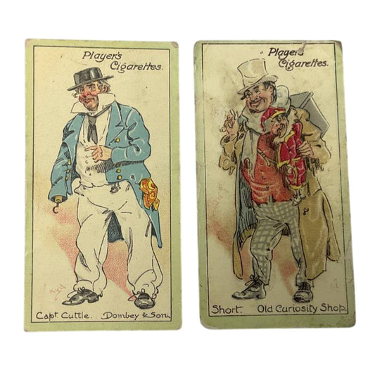 1912 Player's Dickens Tobacco Cards Capt Cuttle & Short Antique Ephemera Lot