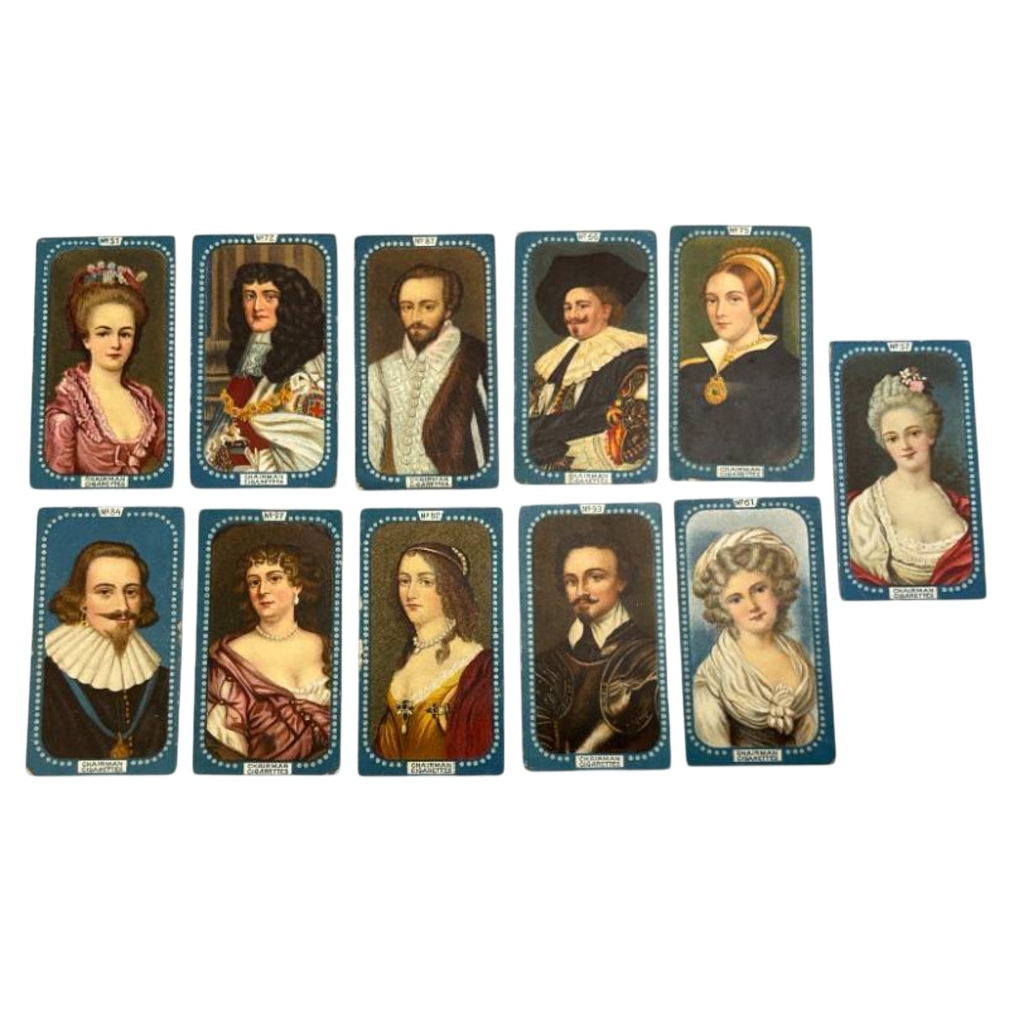 1912 R.J. Lea Chairman Miniatures Cigarette Cards 1st Series Set of 11