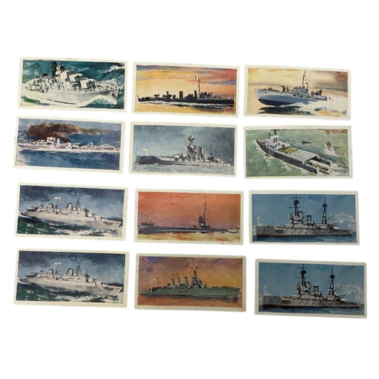1962 Lyons Tea HMS Royal Navy Ship Cards Lot of 12 Mid-Century Ephemera