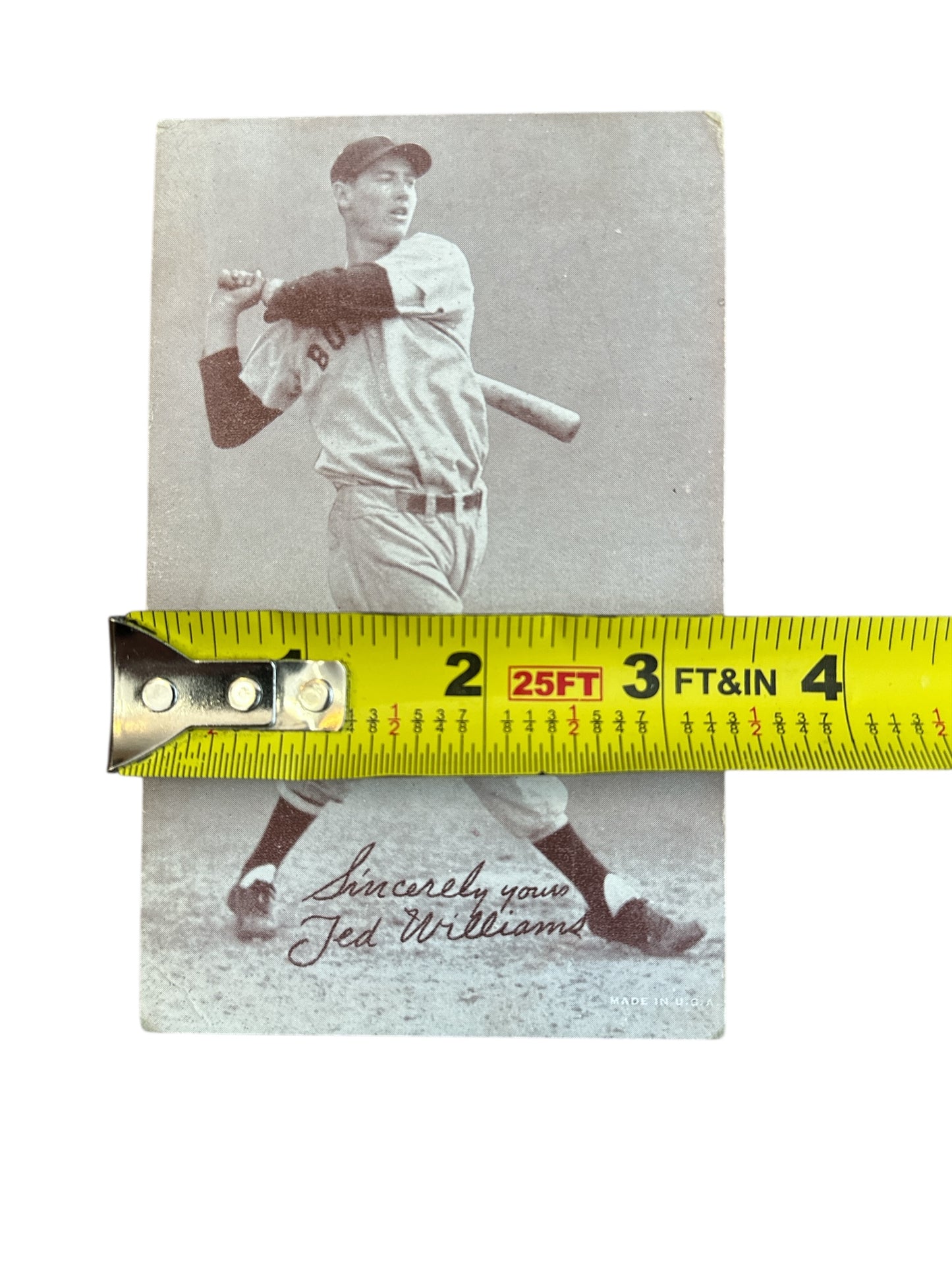 1940s Ted Williams Salutation Exhibit Card Boston Red Sox Vintage Baseball