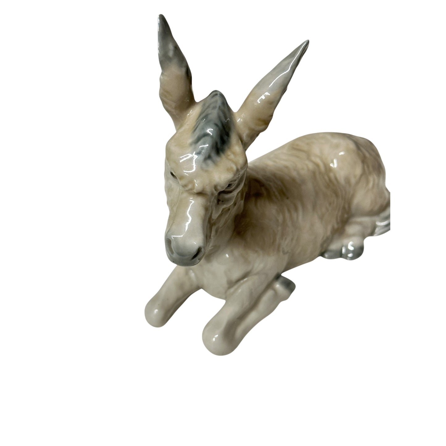 Vintage NAO by Lladró Lying Donkey Figurine #013 Porcelain Made in Spain