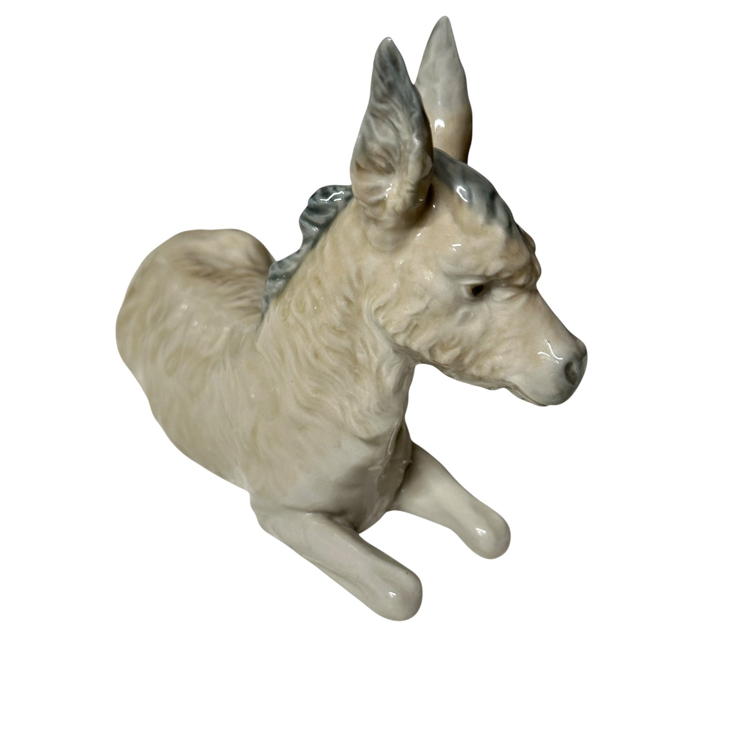 Vintage NAO by Lladró Lying Donkey Figurine #013 Porcelain Made in Spain