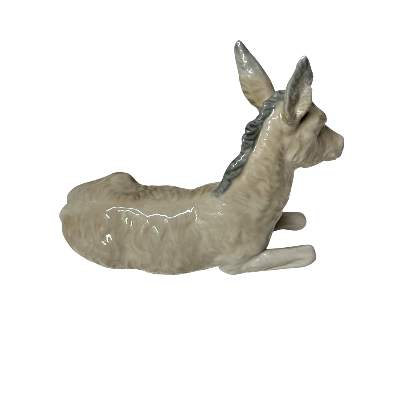 Vintage NAO by Lladró Lying Donkey Figurine #013 Porcelain Made in Spain