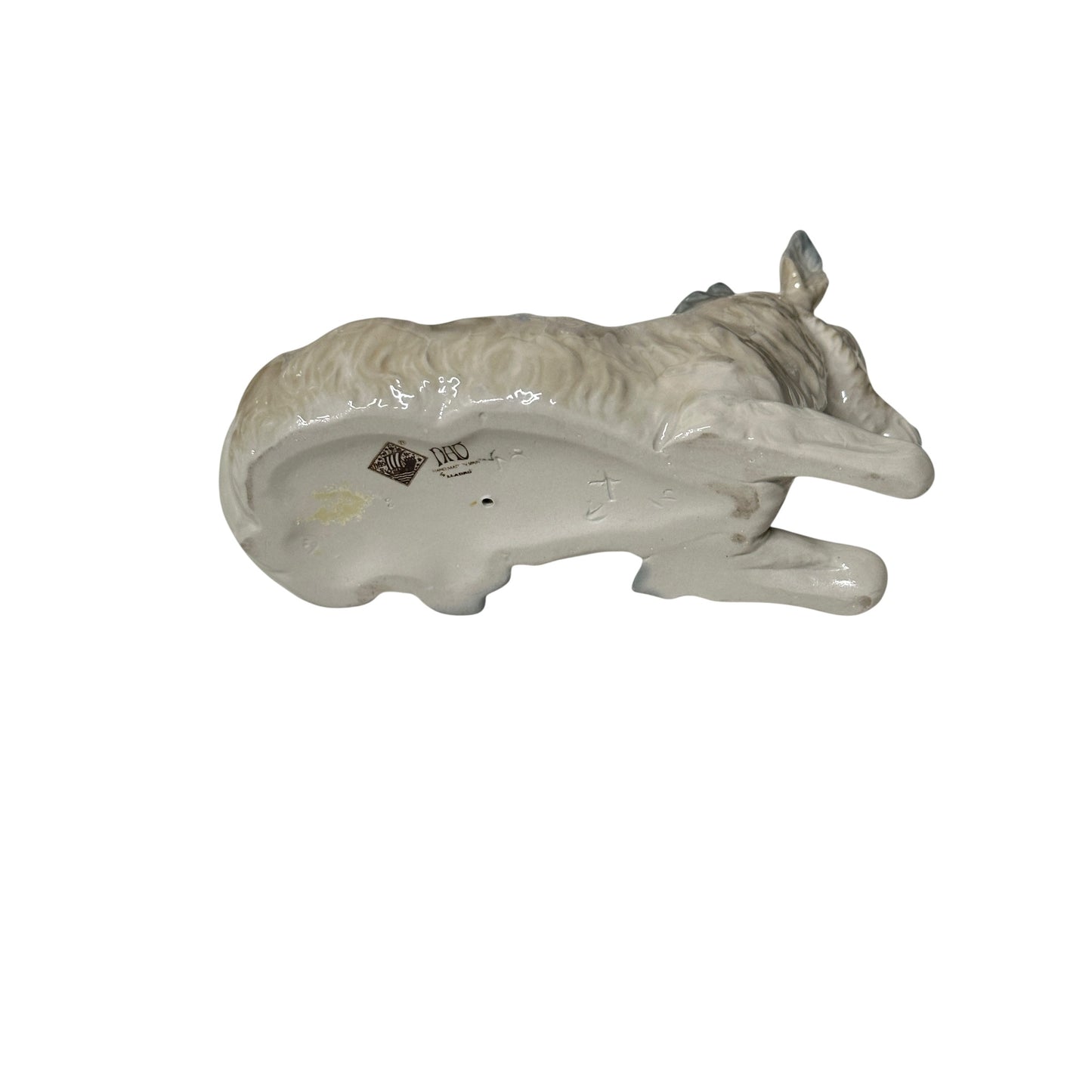 Vintage NAO by Lladró Lying Donkey Figurine #013 Porcelain Made in Spain