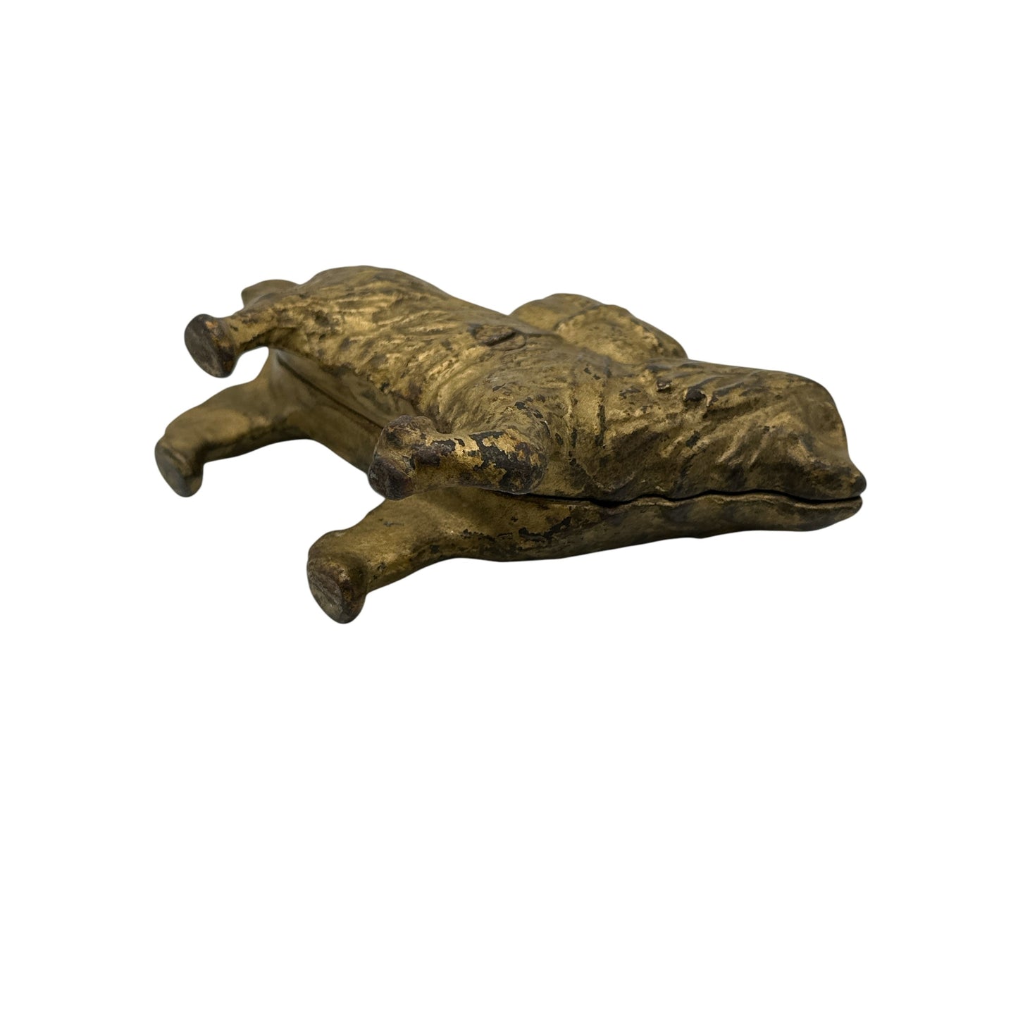 Antique Cast Iron St. Bernard Dog with Pack Still Bank, Early 20th C. Decor