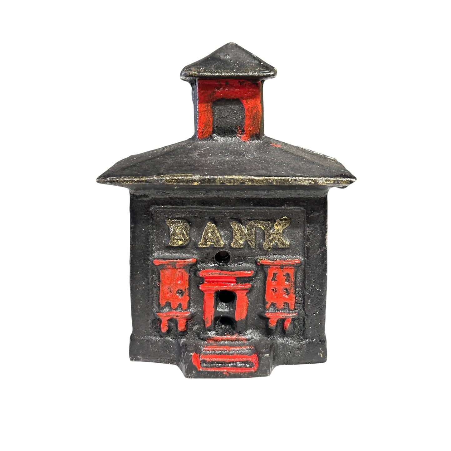 Antique Cast Iron Pagoda Still Bank Chinoiserie Architectural c. 1920s