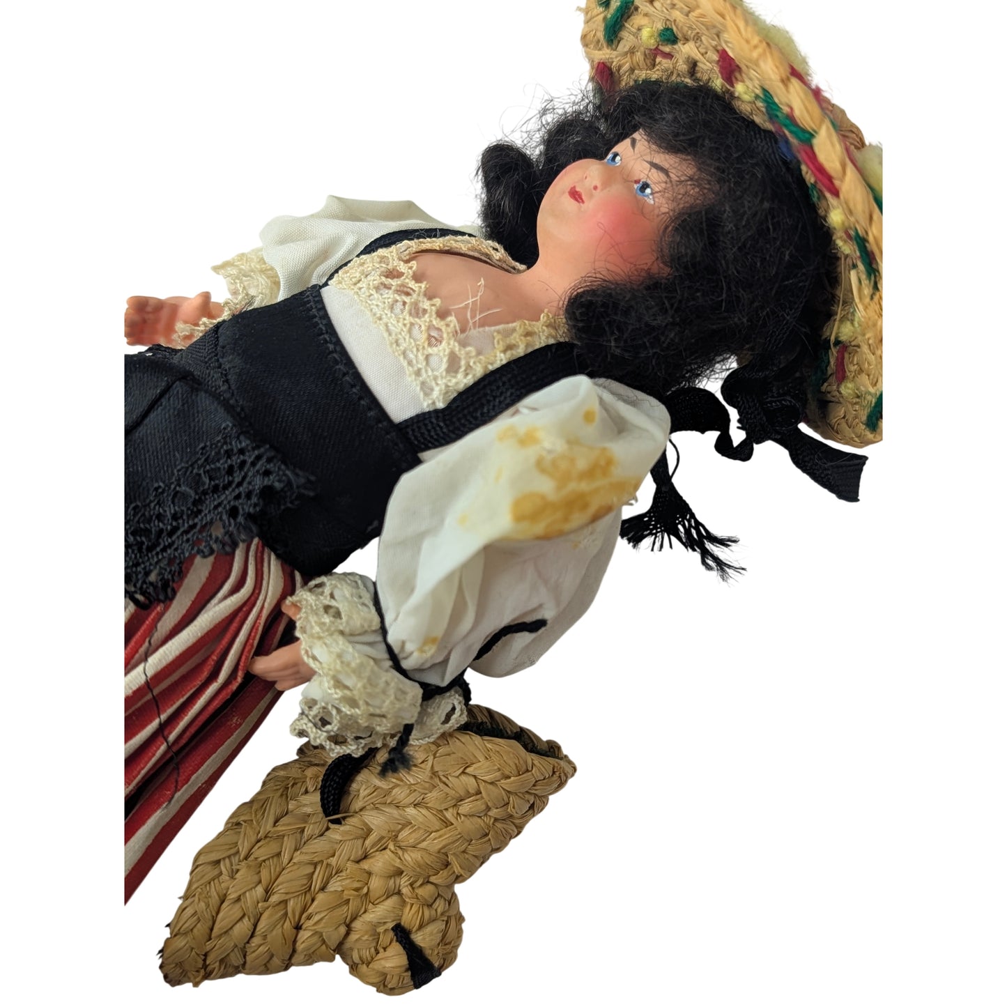 Vintage French Regional Costume Dolls Celluloid Pair Mid-Century France