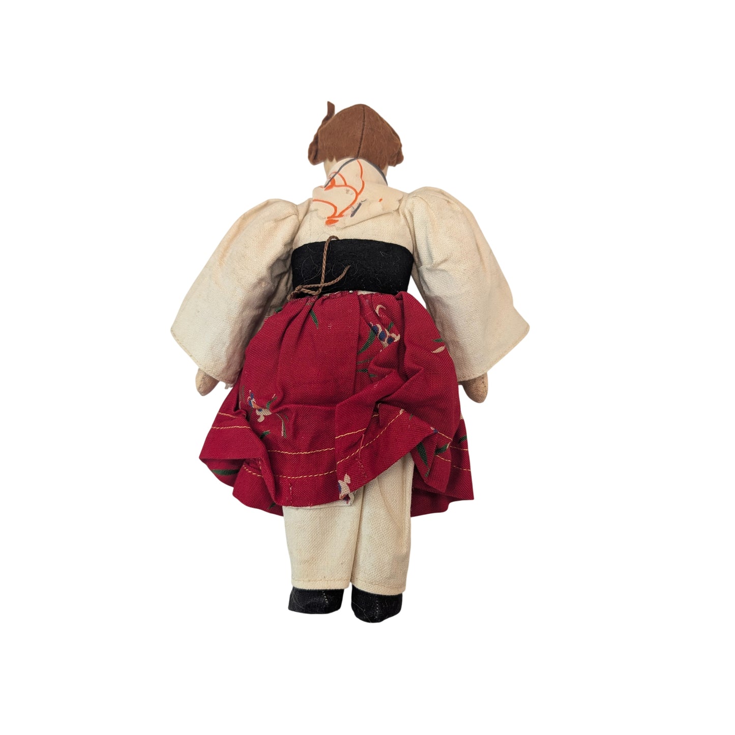Vintage 1940s Italian Ciociara Folk Art Cloth Doll Near East Industries Chicago