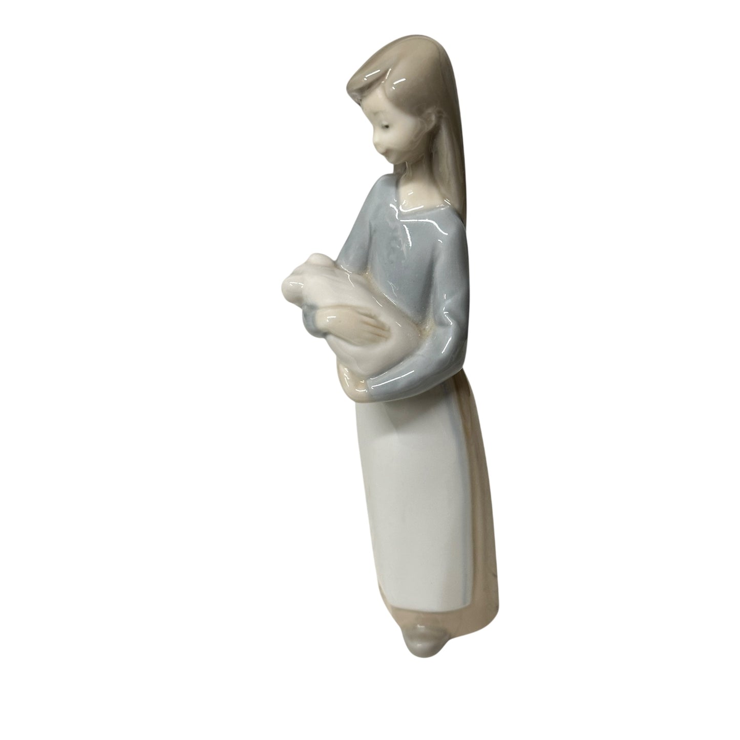 Vintage Lladró 4579 Girl with Pig Porcelain Figurine Fulgencio García Spain