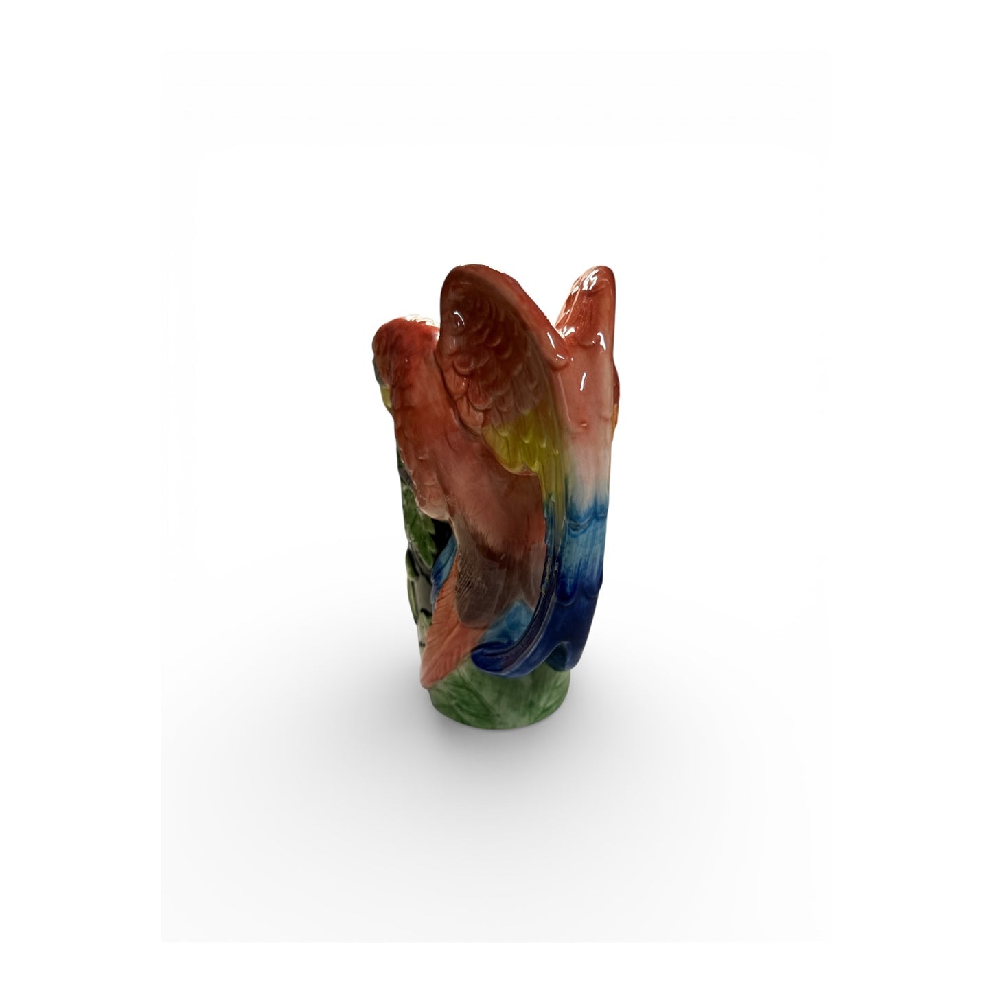 Vintage 1986 Fitz and Floyd Parrot Majolica Pitcher | Tropical Barware