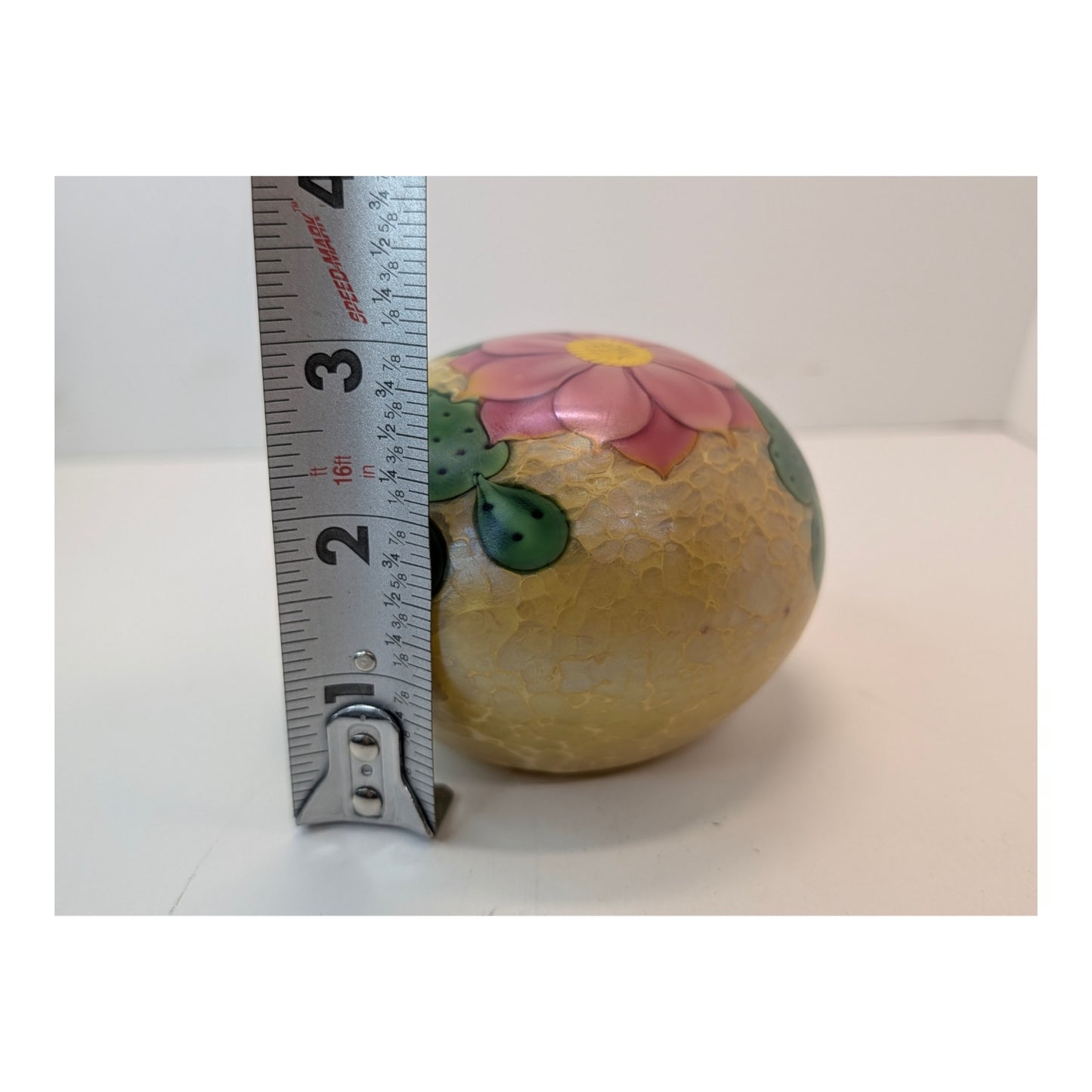 Signed David R. White Orient & Flume LE Cactus Flower Art Glass Paperweight