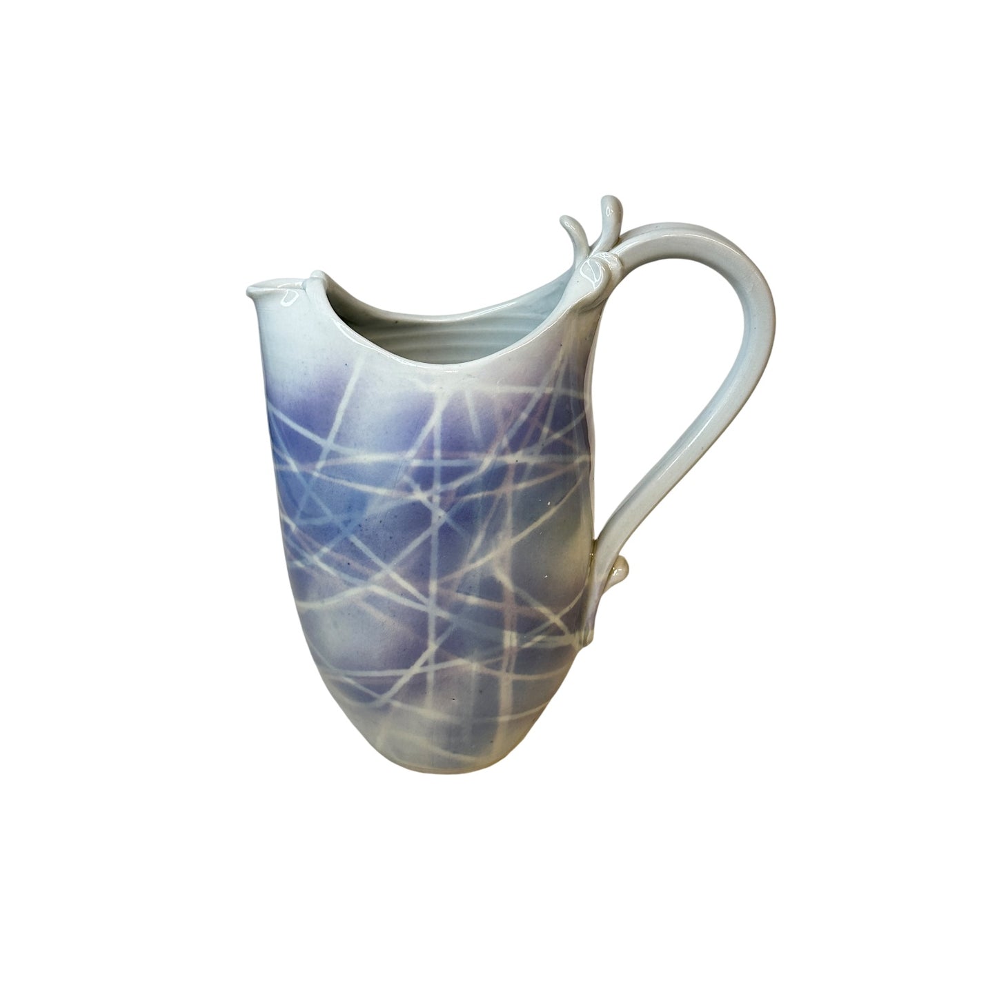 Vintage Jim Loso Studio Art Pottery Pitcher Abstract Glazed Porcelain Minnesota
