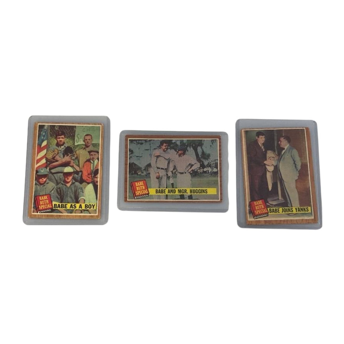1962 Topps Babe Ruth Special Lot of 3 Cards #135-137 Vintage Baseball