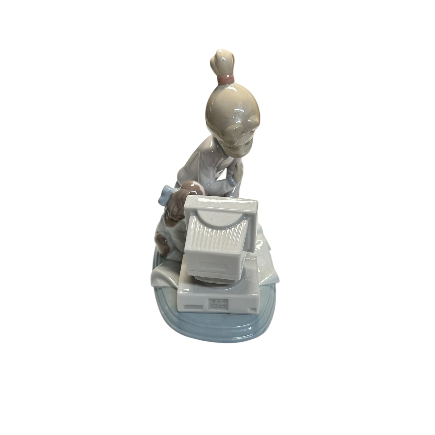 Vintage 1994 Lladró 'My First Computer' #6098 Porcelain Figurine Spain