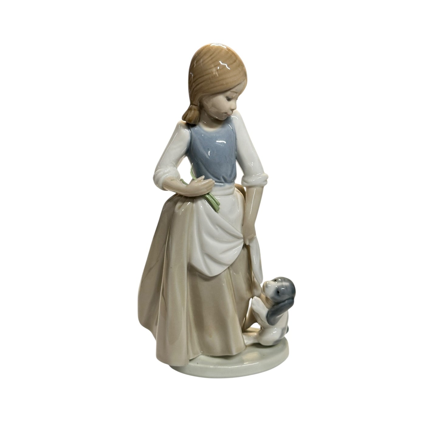 Vintage Lladró 5239 Playful Puppy Figurine by Juan Huerta Made in Spain