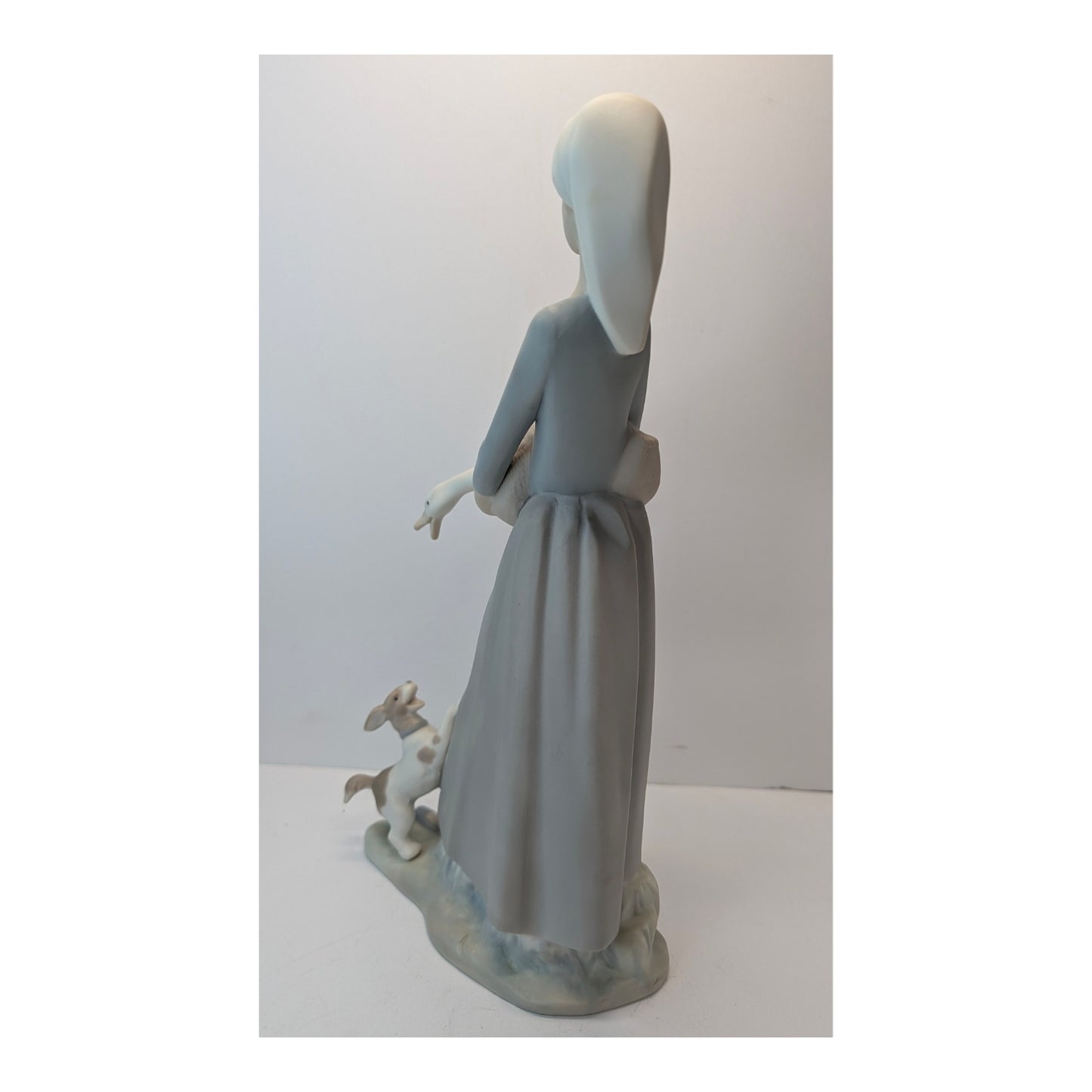 Vintage NAO by Lladró Girl with Goose & Dog Porcelain Figurine Made in Spain