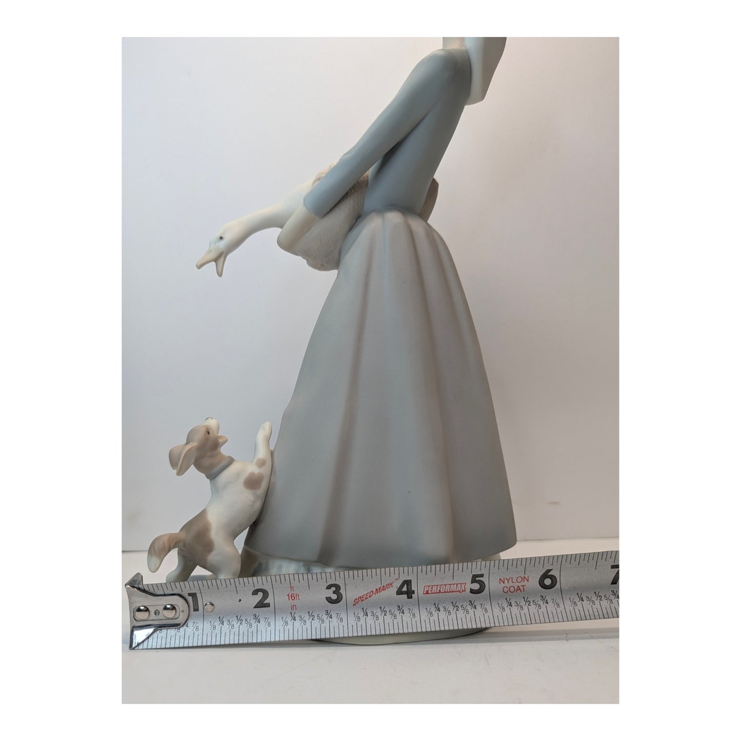 Vintage NAO by Lladró Girl with Goose & Dog Porcelain Figurine Made in Spain