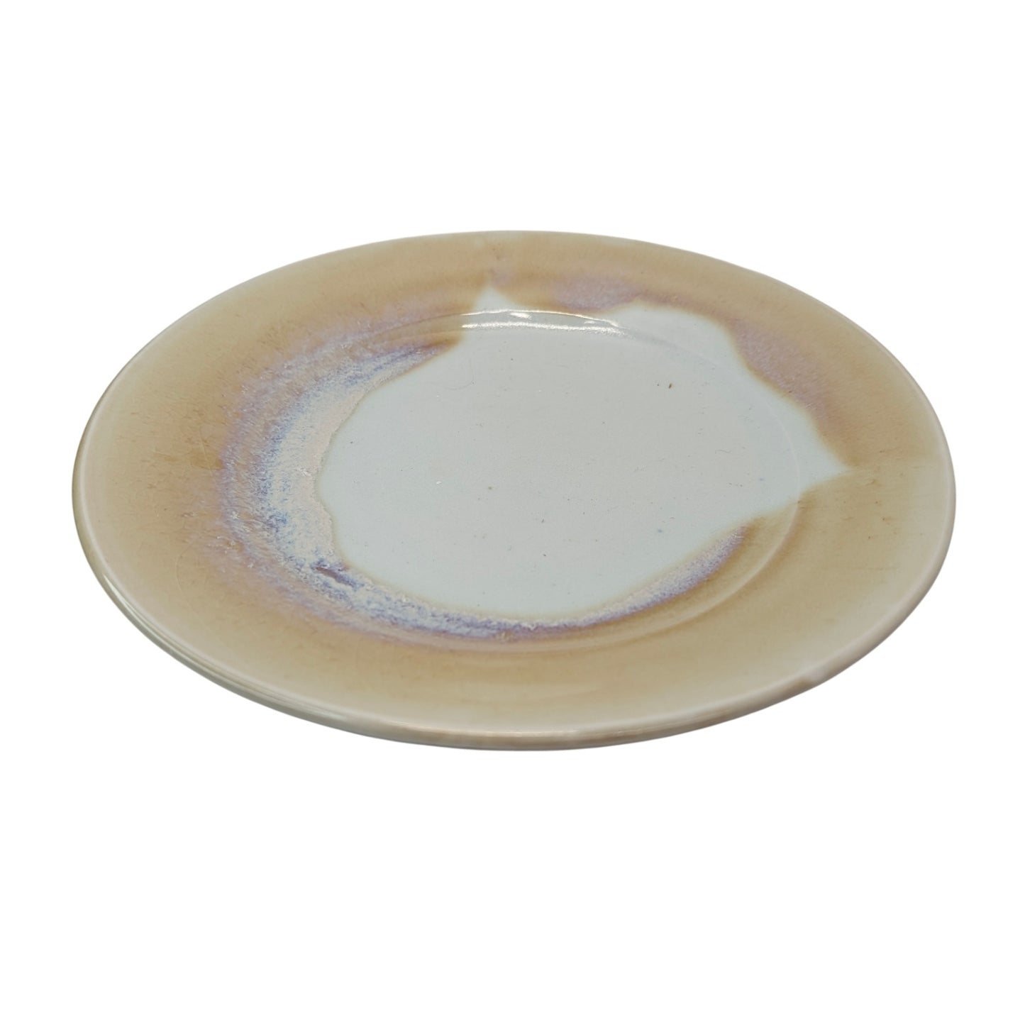 Vintage A.L. Kasten German Studio Art Pottery Plate, Mid-Century Luster Glaze
