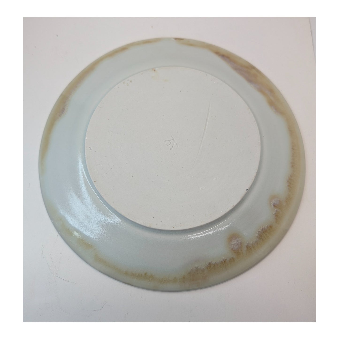 Vintage A.L. Kasten German Studio Art Pottery Plate, Mid-Century Luster Glaze