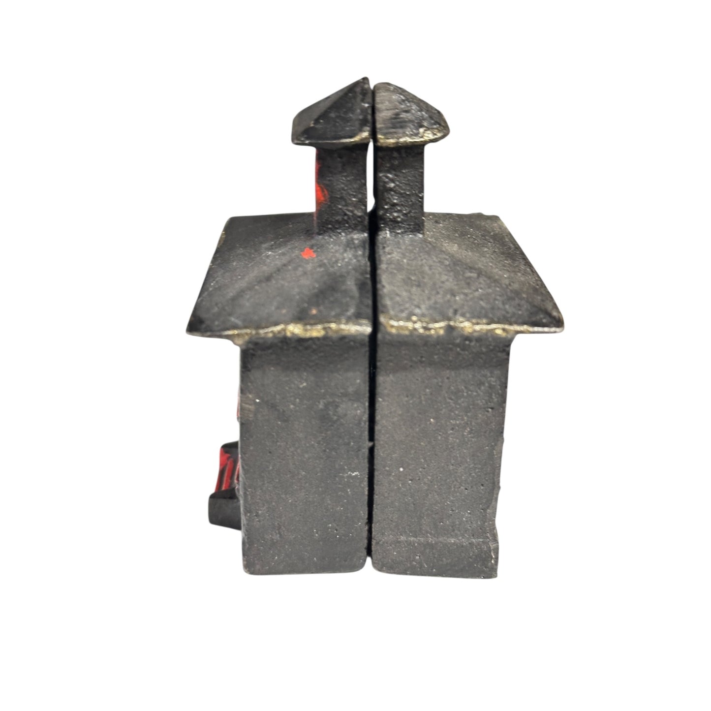 Vintage Cast Iron Pagoda Still Bank, Early 20th C. Architectural Coin Bank