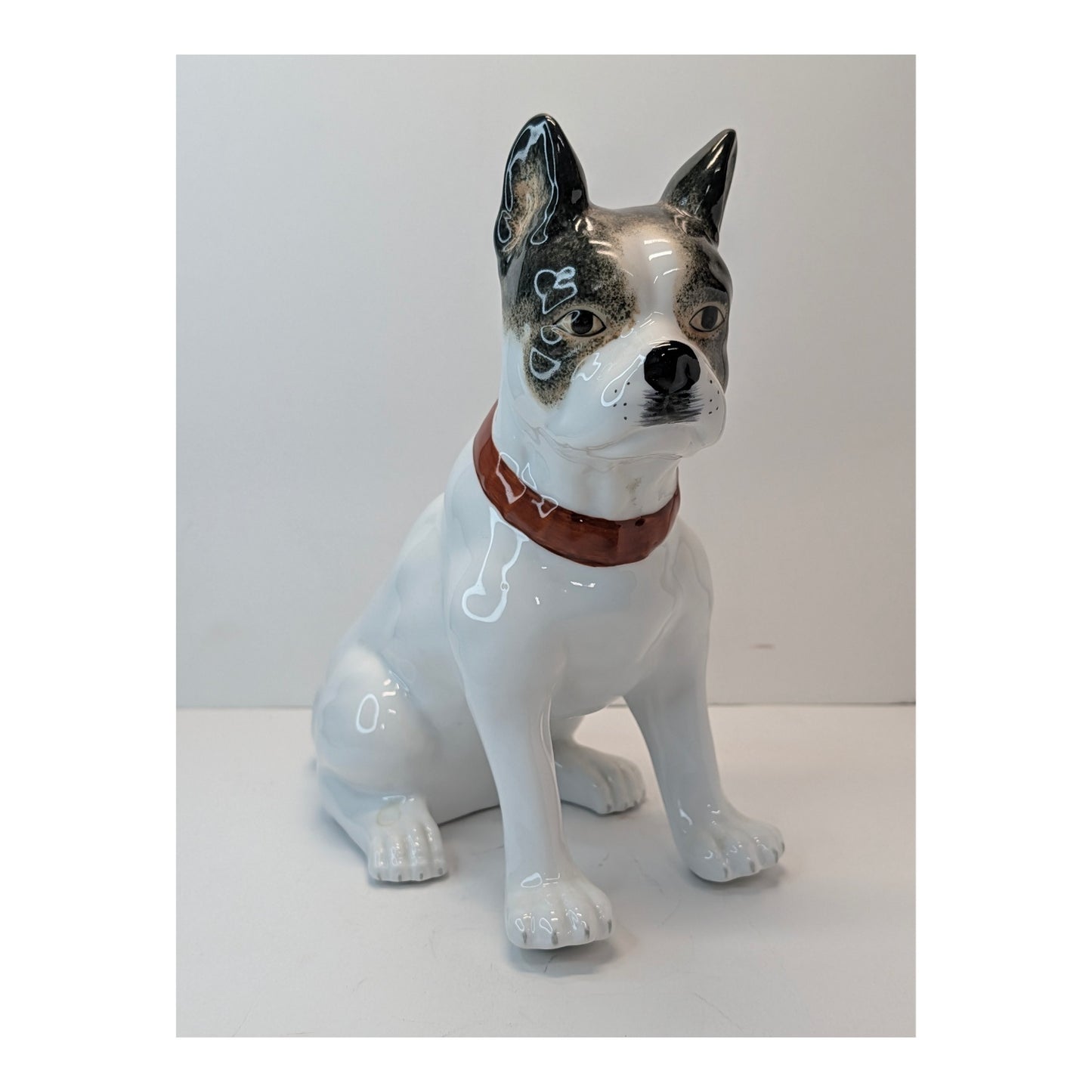 Vintage Chelsea House Ceramic French Bulldog Figurine 8.5" Mantle Dog Statue
