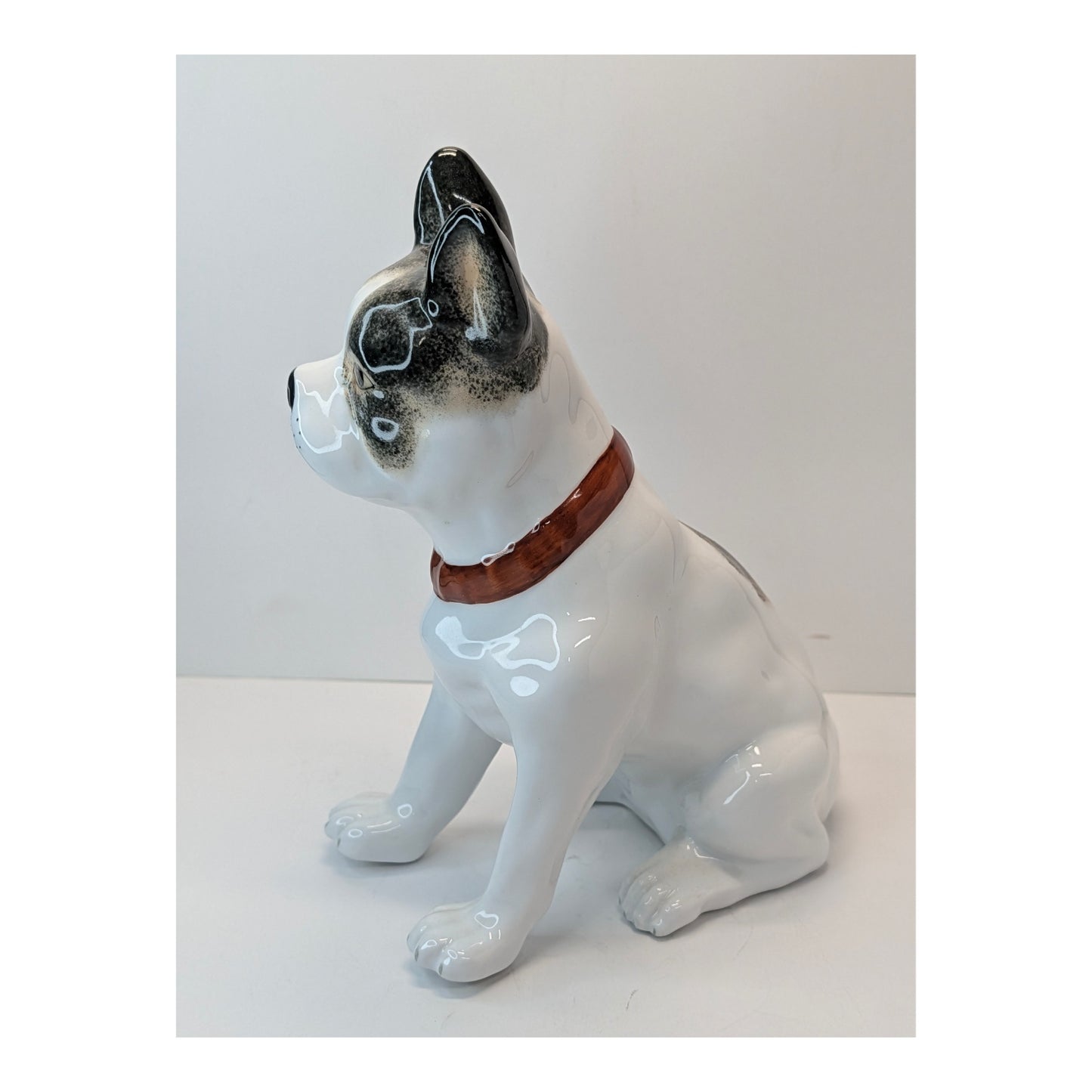Vintage Chelsea House Ceramic French Bulldog Figurine 8.5" Mantle Dog Statue