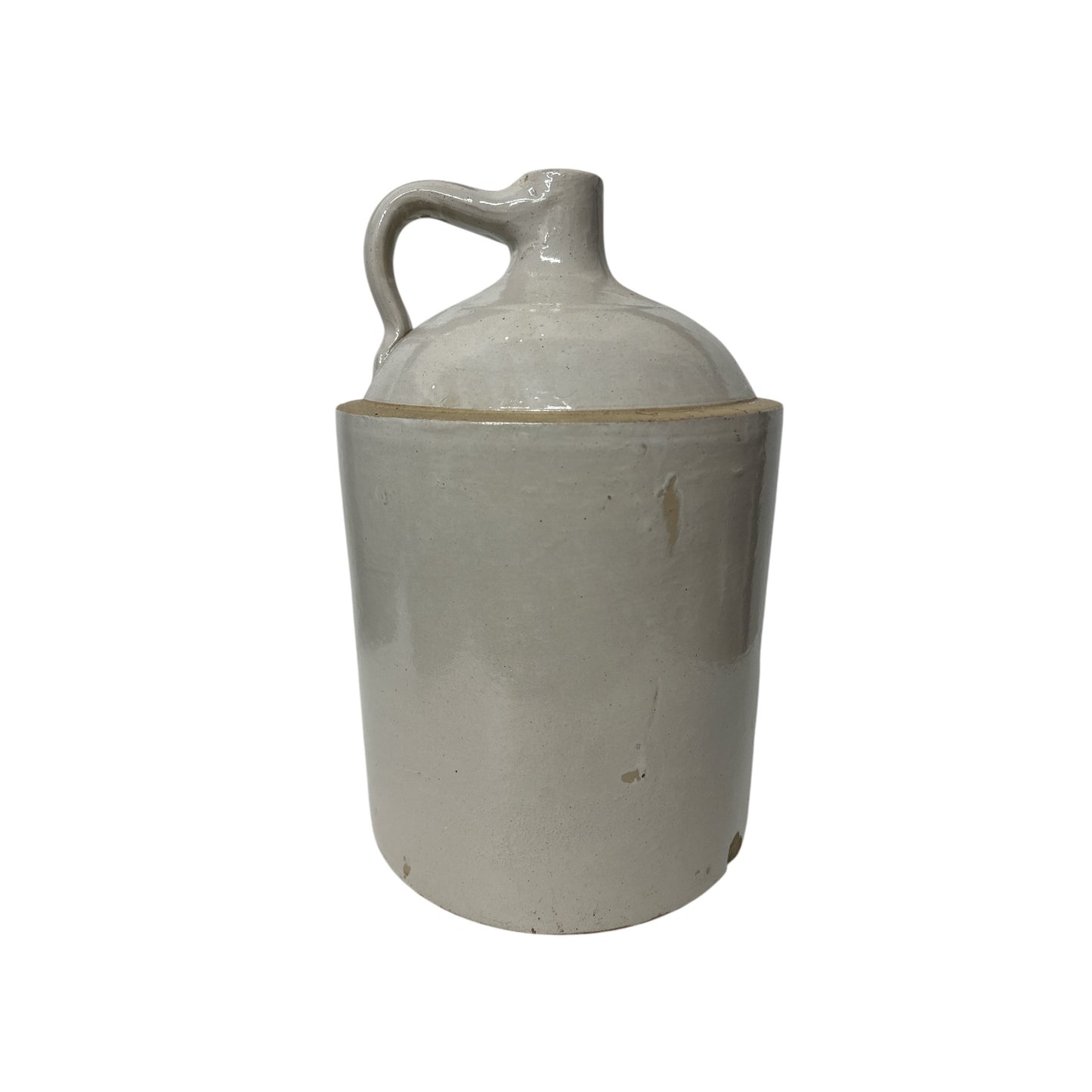 Antique Red Wing 5 Gallon Stoneware Crock Jug, Cobalt Wing Logo
