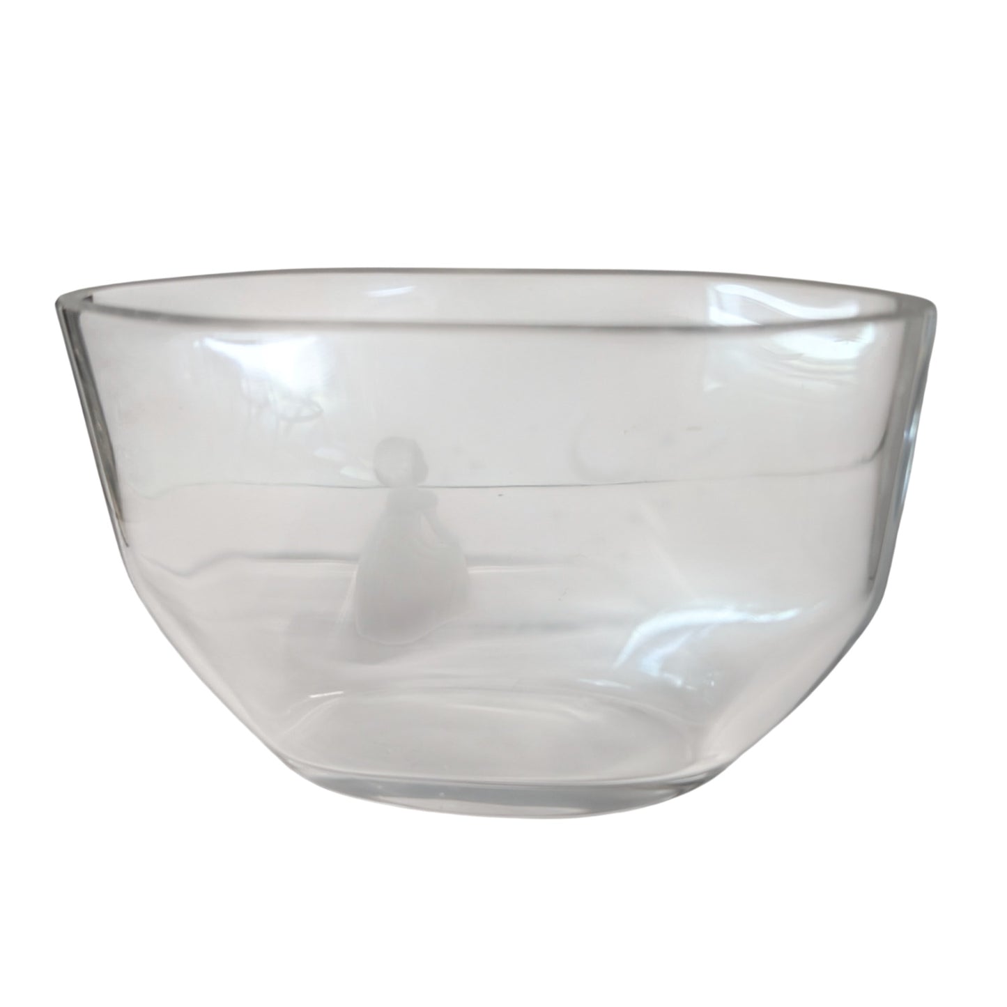 Kosta Boda Starlight Etched Crystal Bowl by Göran Wärff, Swedish Art Glass