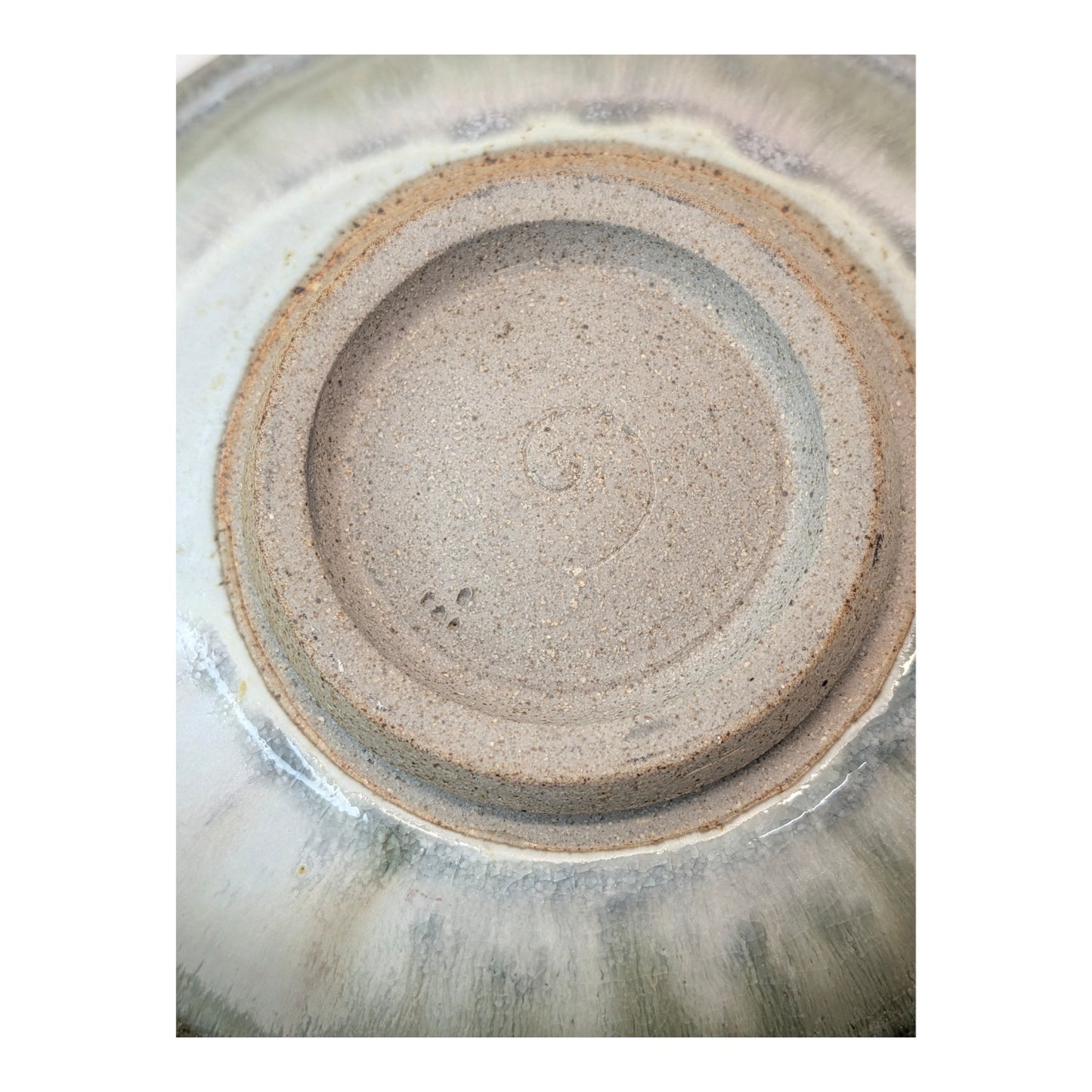 Vintage Artisan Studio Pottery Bowl Hand Thrown Reactive Glaze Centerpiece 8.75"